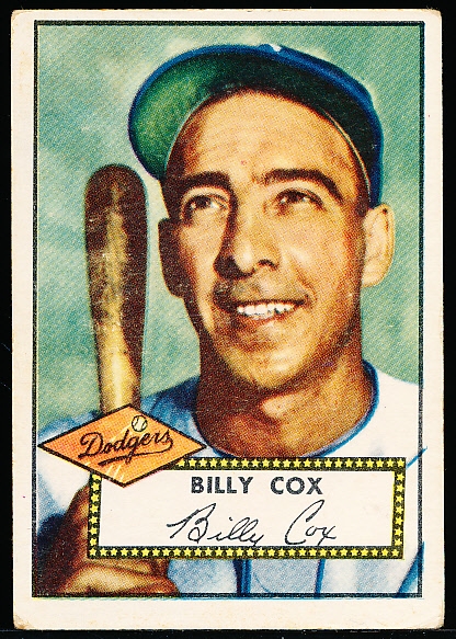 1952 Topps Bb- #232 Billy Cox, Dodgers