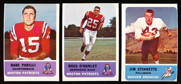 1962 Fleer Fb- 15 Cards