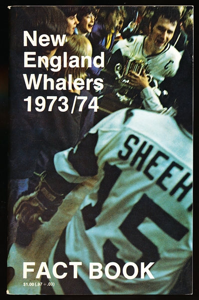 1973-74 New England Whalers Hockey Media Guide/ Factbook (WHA)