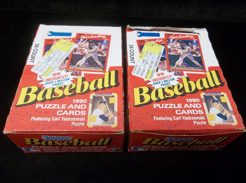 1990 Donruss Baseball- 2 Unopened Wax Boxes