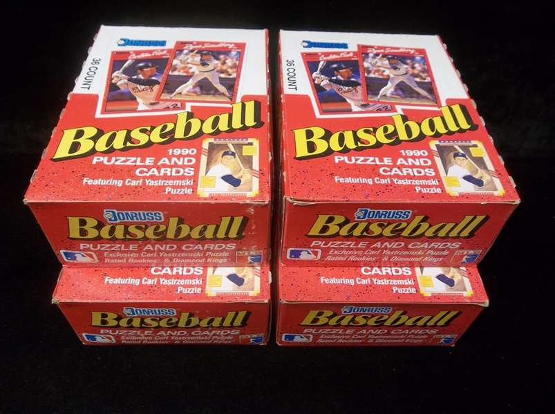 1990 Donruss Baseball- 4 Unopened Wax Boxes