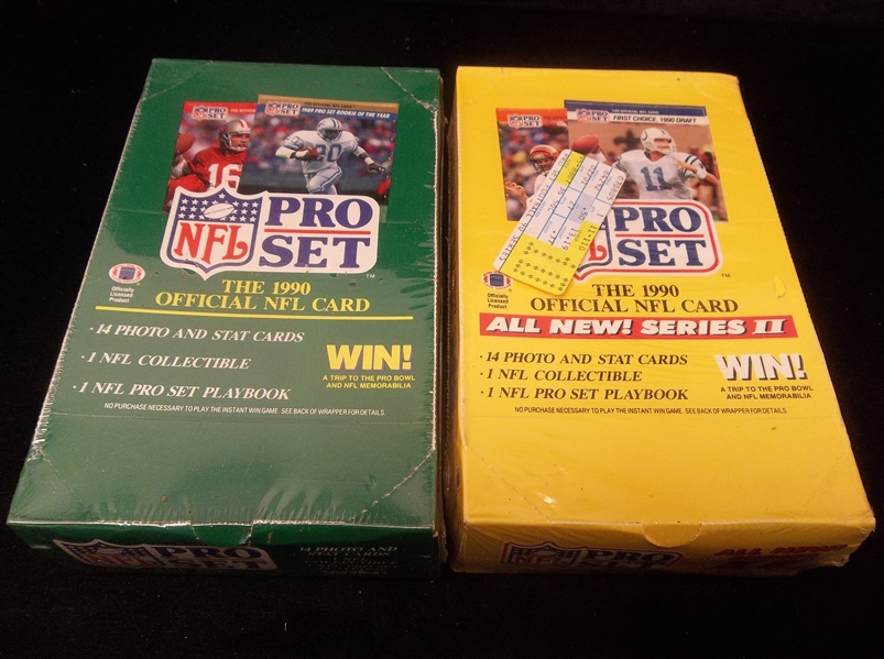 1990 Pro Set Football- One Unopened Wax Box From Both Series