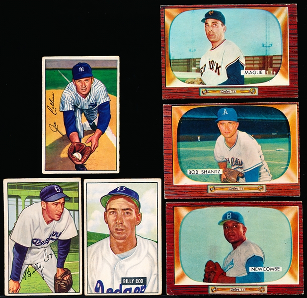 Six Bowman Baseball Cards