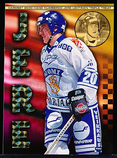 1999-00 Finnish Cardset Hockey “Jere Lehtinen Triple Threat” #757/1000