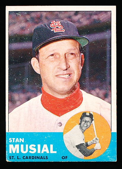 1963 Topps Bb- #250 Stan Musial, Cards