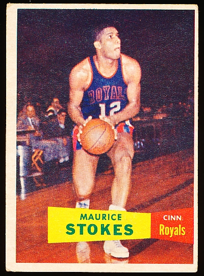 1957-58 Topps Basketball- #42 Maurice Stokes, Cinc. Royals- Rookie!