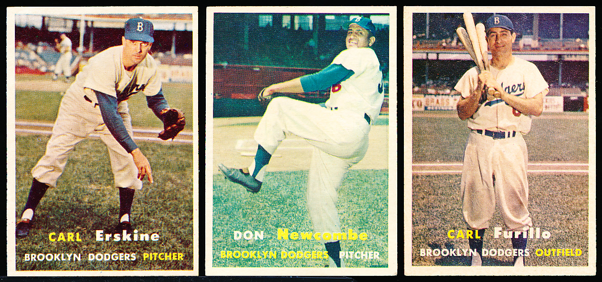 1957 Topps #45 Carl Furillo Brooklyn Dodgers Baseball Card Vg/Ex