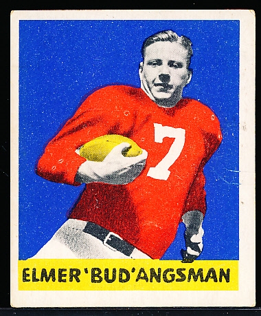1948 Leaf Football- #25 Elmer Angsman, Chicago Cardinals- Black Letter Name Front