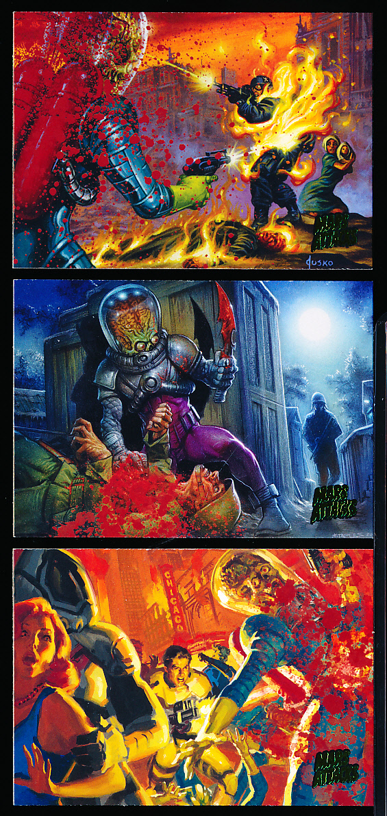 MARS ATTACKS INVASION 2013 TOPPS COMPLETE BASE CARD SET OF 95 SF 