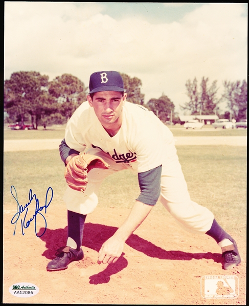 Autographed Sandy Koufax Brooklyn Dodgers MLB Color 8” x 10” Photo- SGC Certified