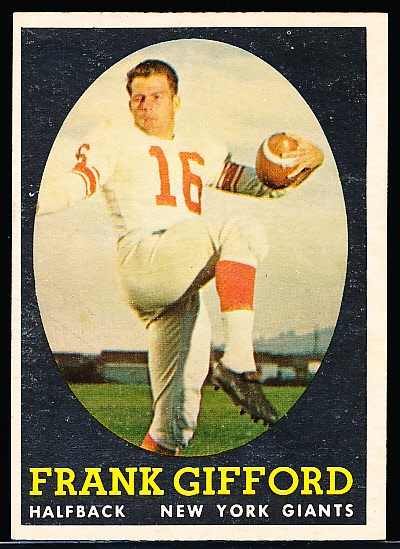 1958 Topps Fb- #73 Frank Gifford, Giants