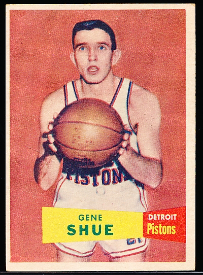 1957-58 Topps Basketball- #26 Gene Shue RC, Detroit Pistons