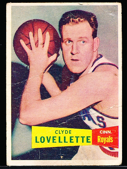 1957-58 Topps Basketball- #78 Clyde LoVellette RC, Royals