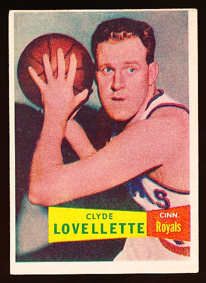 1957-58 Topps Basketball- #78 Clyde Lovellette RC, Cincinnati Royals