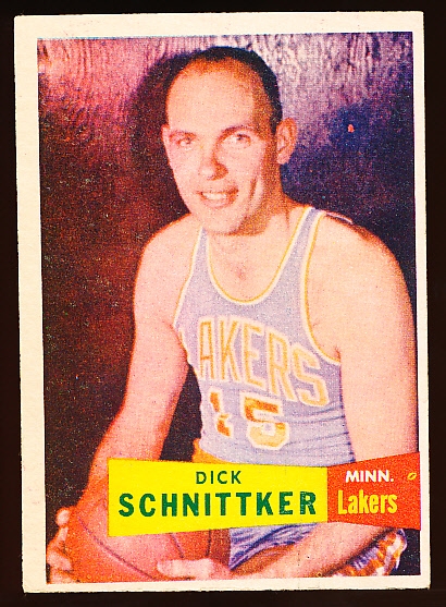 1957-58 Topps Basketball- #80 Dick Schnittker, Minn Lakers