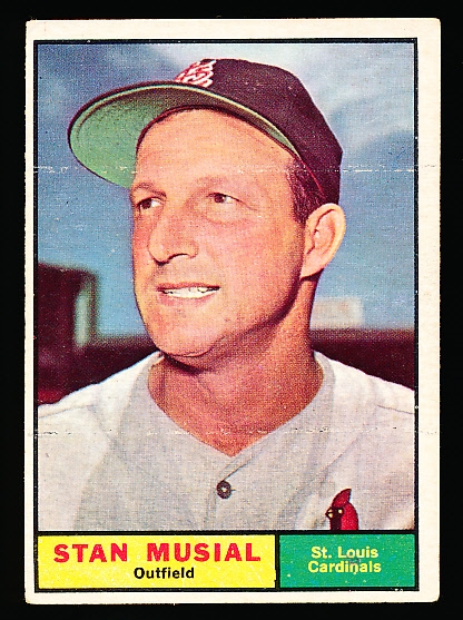 Lot Detail - 1961 Topps Baseball- #290 Stan Musial, Cards