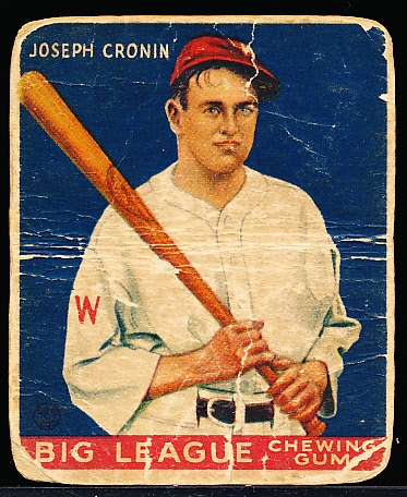 1933 Goudey Bb- #63 Joe Cronin, Washington