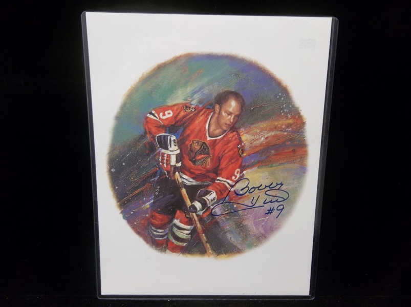 Bobby Hull Autographed 11” x 13-3/4” Chicago Blackhawks Print