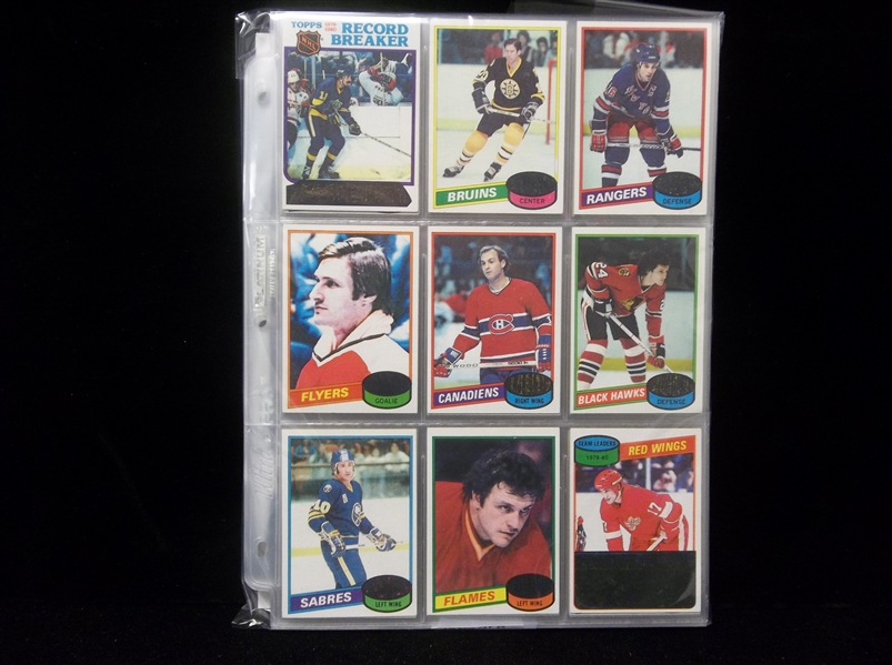 1980-81 Topps Hockey- 168 Diff. Cards in Pages