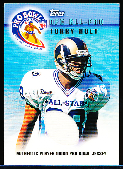 Lot Detail - 2001 Topps Football- “Pro Bowl Jersey”- #TP-TH Torry Holt, Rams