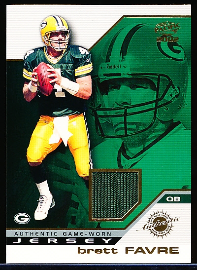 Lot Detail - 2002 Pacific Football- “Game-Worn Jerseys”- #13 Brett Favre,  Packers