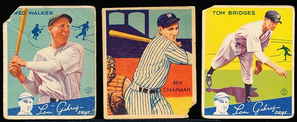 Three 1930’s Baseball Cards