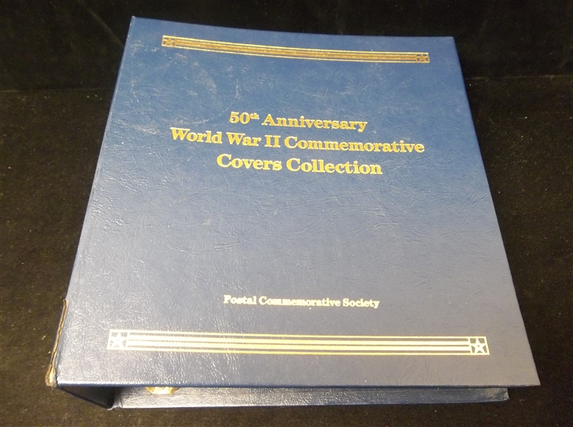 Postal Commemorative Society “50th Anniversary World War II Commemorative Covers Collection” Set of 50 in Collector’s Album