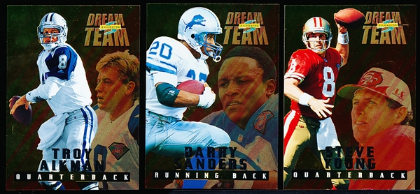 1995 Score Football- “Dream Team” Complete Insert Set of 10