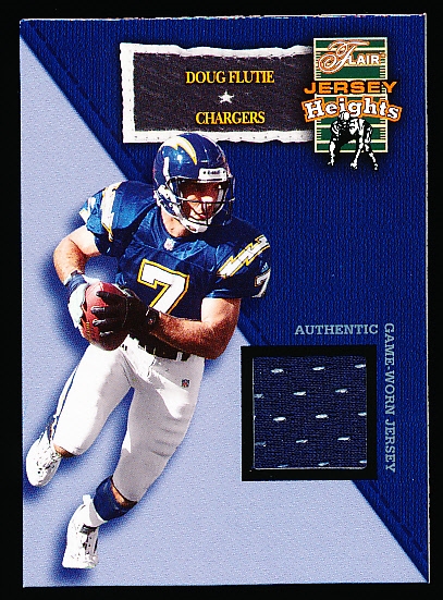 2002 Flair Football- “Jersey Heights”- Doug Flutie, Chargers