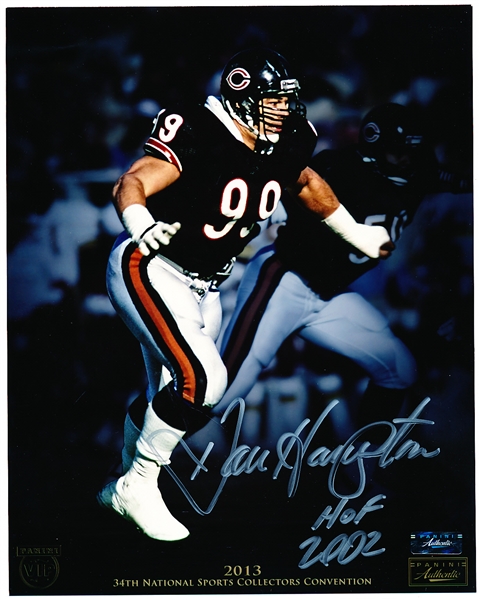 Autographed 2013 National Convention Dan Hampton Chicago Bears NFL Panini VIP Certified Color 8” x 10” Photo