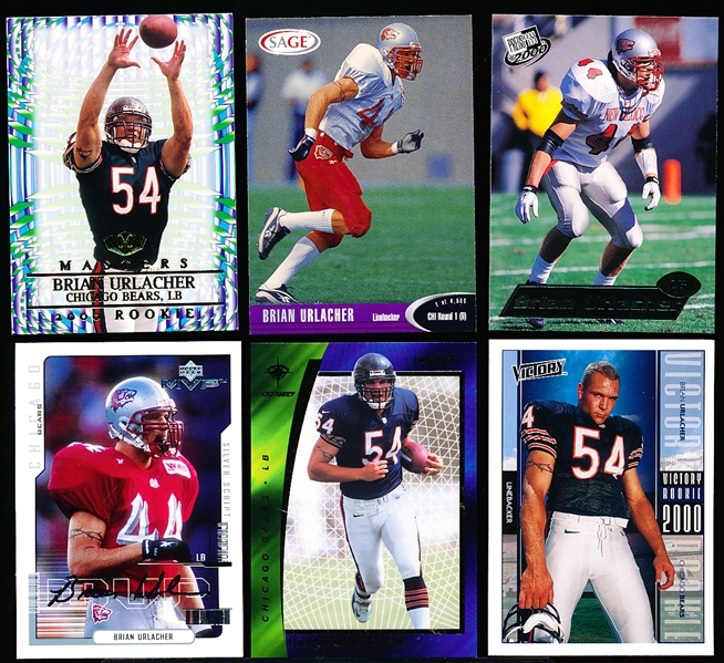 2000 Brian Urlacher Ftbl.- 6 Diff. Rookie Cards