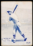 1934-36 Batter Up Bb- #6 T. Terry, Giants- Blue Tone