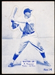 1934-36 Batter Up Bb- #14 Pie Traynor, Pirates- Blue Tone