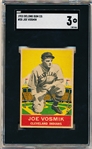 1933 DeLong Gum Co. Bb- #20 Joe Vosmik, Cleveland Indians- SGC 3 (Vg)