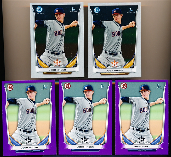 Josh Hader- 5 Asst. 2014 Astros Prospects Cards