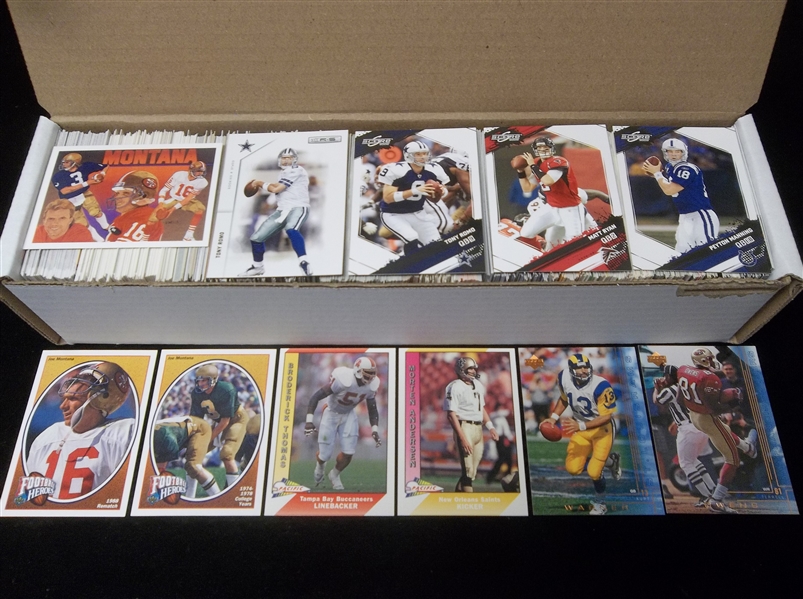 Football Star Card Lot- 700 Assorted Stars- mostly 1980’s thru 2000’s