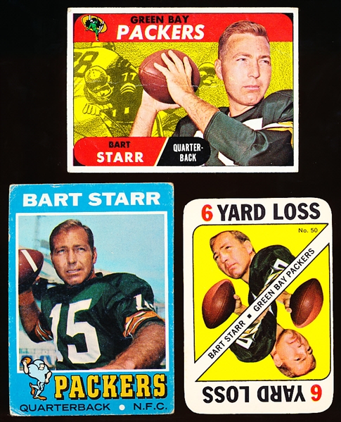 Bart Starr Cards- 4 Cards