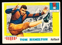 1955 Topps All-American Football- #9 Tom Hamilton, Navy- SP