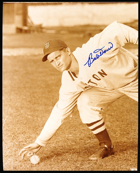 Autographed Bobby Doerr Boston Red Sox MLB Photos- 3 Diff. 8” x 10” Photos