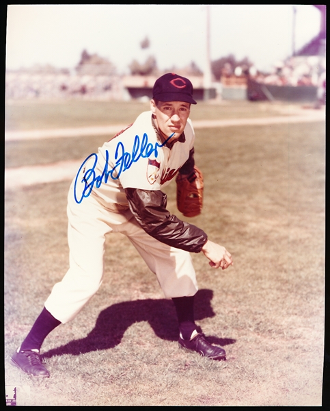 Autographed Bob Feller Cleveland Indians MLB Color 8” x 10” Photo