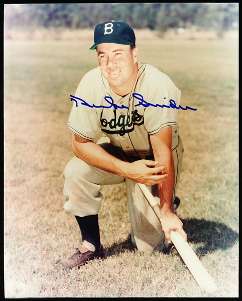 Autographed Duke Snider Brooklyn Dodgers MLB Color 8” x 10” Photo