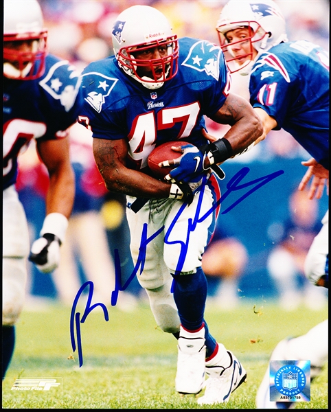 Autographed Robert Edwards New England Patriots NFL Color 8” x 10” Action Photo