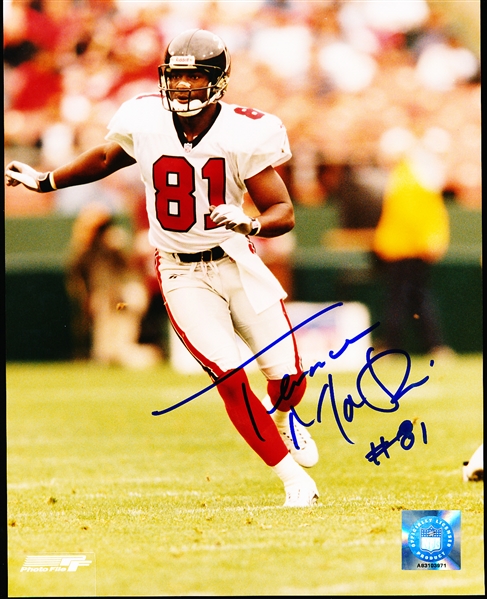 Autographed Terrance Mathis Atlanta Falcons Ftbl. Color 8” x 10” Photo