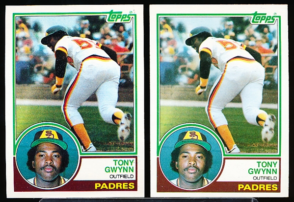 1983 Topps Bb #482 Tony Gwynn Rookie- 2 Cards