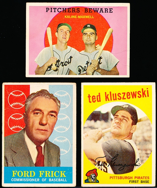 1959 Topps Baseball- 3 Diff