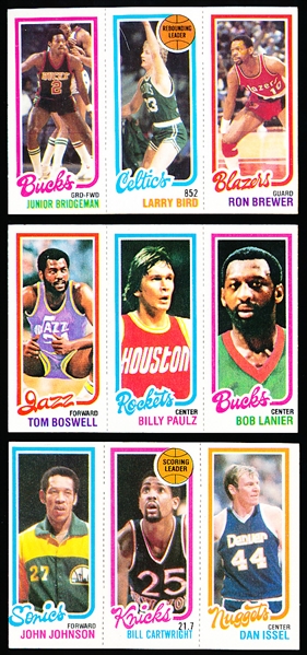 1980-81 Topps Basketball- 27 Diff- 3 Part Cards