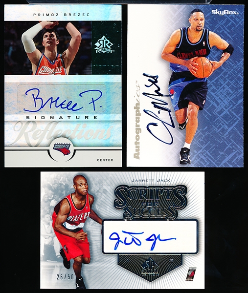 Certified Autographed Rookie/Insert NBA Cards- 10 Diff.