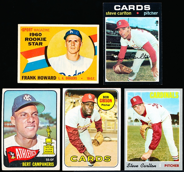 Five Baseball Cards