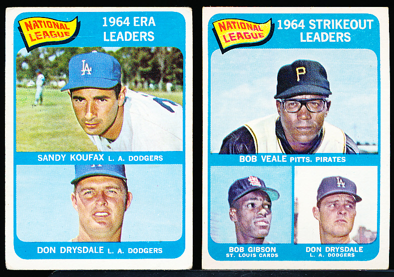 Lot Detail - 1965 Topps Baseball- 2 Diff NL Ldrs