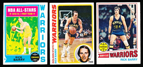 Rick Barry- 6 Diff. Topps Cards